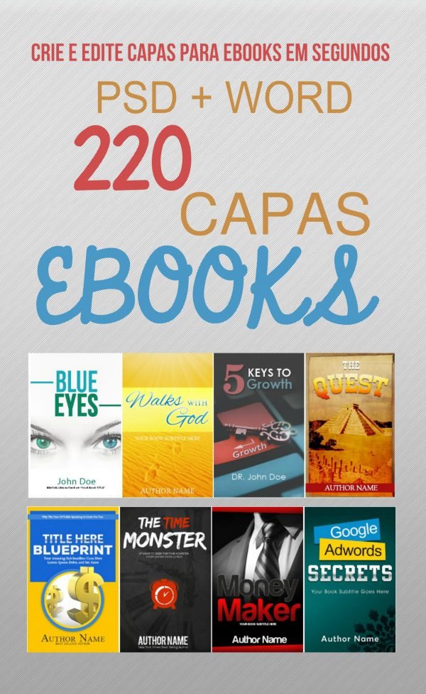 capas para ebooks prontas e editáveis
