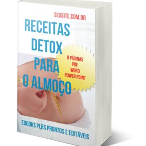 ebook plr receitas detox para o almoço