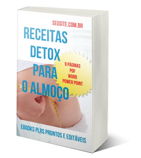ebook plr receitas detox para o almoço